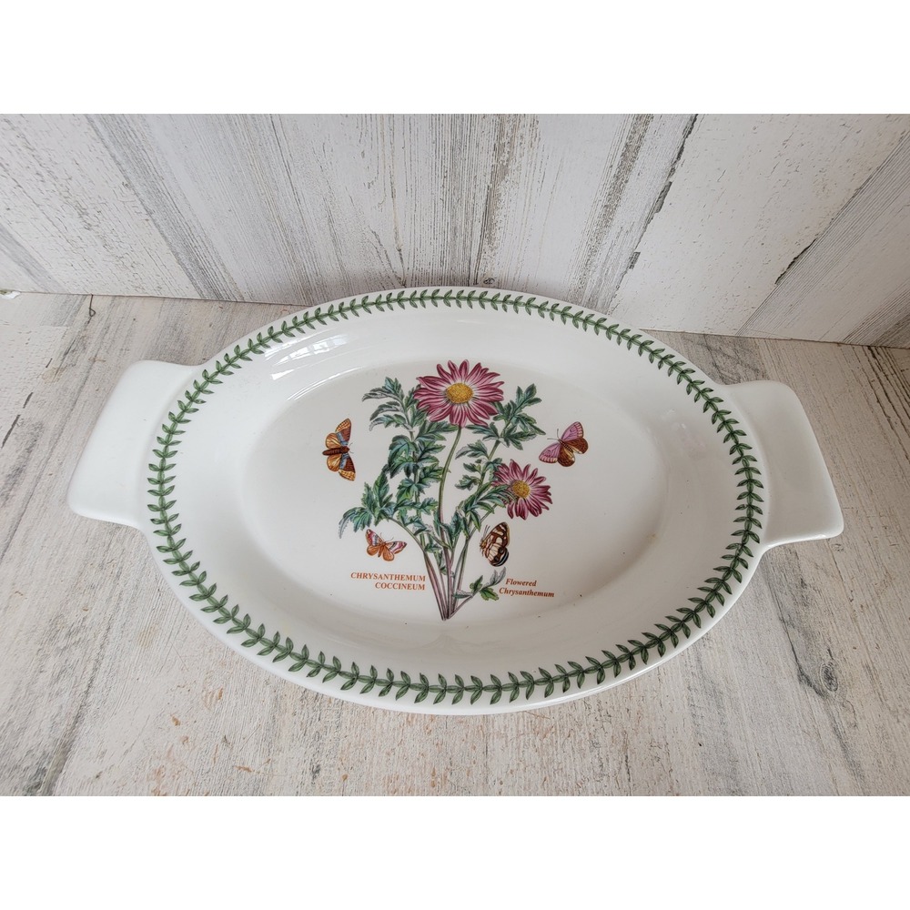 Botanical garden tray flowered chrysanthemum floral kitchen home decor